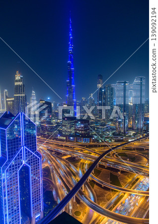 阿聯酋杜拜非常美麗的夜景 139092194
