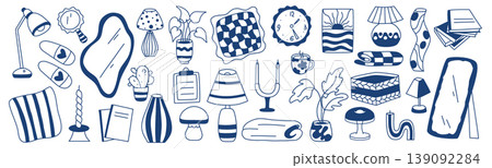 Objects and accessories for cozy home interior Objects and accessories for cozy home interior 139092284