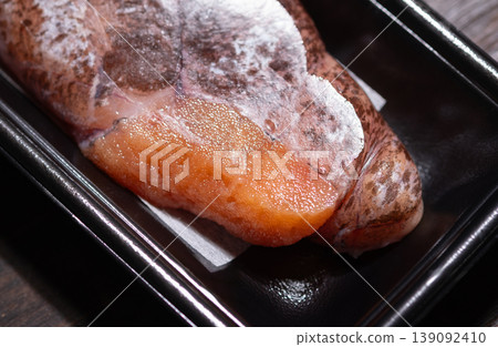 Image of raw cod roe (from true cod) for simmering. Image of raw cod roe (from true cod) for simmering. 139092410
