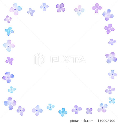 Watercolor hydrangea frame 139092500