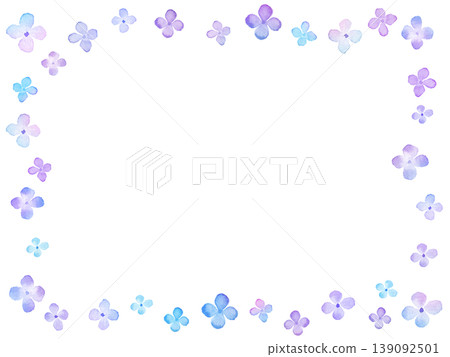 Watercolor hydrangea frame 139092501
