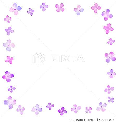 水彩繡球花畫框 139092502