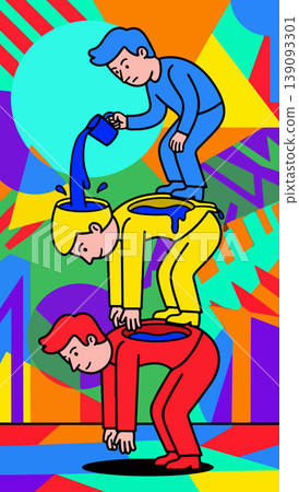 Knowledge Transfer Illustration 139093301