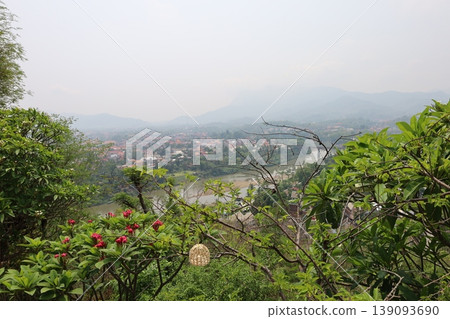 View of the Khan River and the cityscape from Mount Phousi [Luang Prabang, Laos] 139093690
