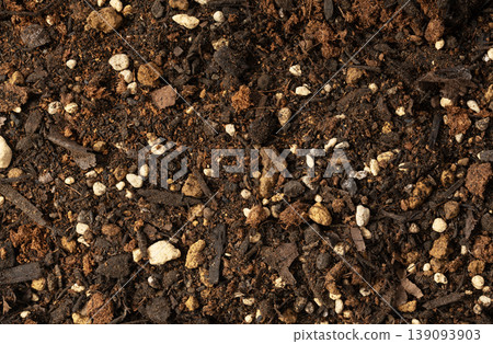 Potting soil (gardening soil) texture background material 139093903