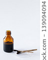 Pharmaceutical bottle of iodine on  white background. Healthcare, antiseptic treatment, and hygiene concept. 139094094
