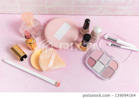 Cosmetics products creating beauty and feminine glamour concept 139094164