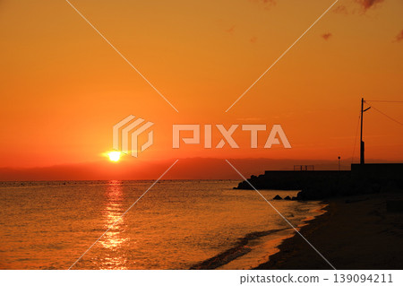 The sea sparkles in the morning sun. The sea sparkles in the morning sun. 139094211