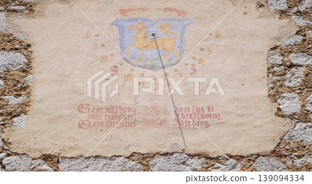 Sundial, Cathedral of St Nicholas in Novo Mesto, Slovenia 139094334