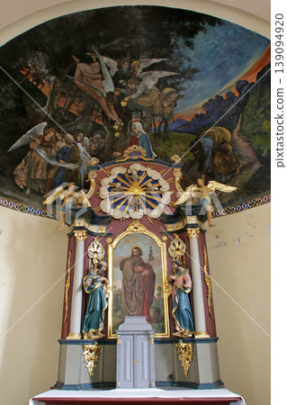 The main altar in the chapel of St. James in Ivanic Grad, Croatia 139094920