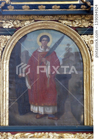 Saint Lawrence of Rome altarpiece in the chapel of St. James in Ivanic Grad, Croatia Saint Lawrence of Rome altarpiece in the chapel of St. James in Ivanic Grad, Croatia 139094924
