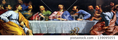 Last supper, Catholic Cathedral of the Most Holy Rosary, commonly known as the Portuguese Church, in Kolkata 139095055
