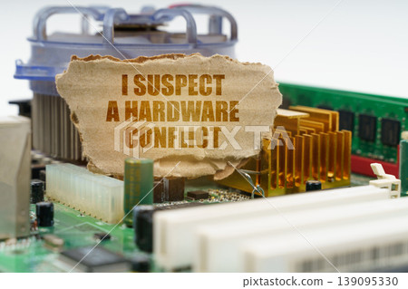 On the computer motherboard there is a cardboard with the inscription - I suspect a hardware conflict 139095330