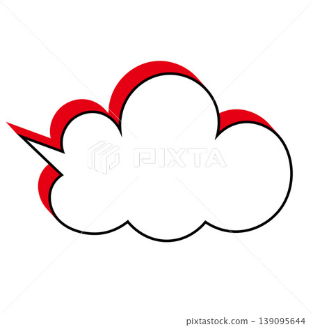 簡單的雲朵形對話框插圖素材(白色背景) 簡單的雲朵形對話框插圖素材(白色背景) 139095644