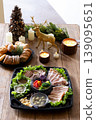 Appetizers and bread from a sausage shop 139095651