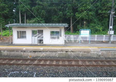 Scenery of Shimizu-gawa Station on the Aomori Railway Scenery of Shimizu-gawa Station on the Aomori Railway 139095667