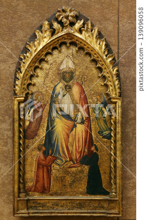 Maestro di San Martino a Mensola: St. Nicholas with angels and donors, Old Masters Collection, Croatian Academy of Sciences in Zagreb Maestro di San Martino a Mensola: St. Nicholas with angels and donors, Old Masters Collection, Croatian Academy of Sciences in Zagreb 139096058
