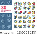 exclamation alert, notification message filled outline icon set 139096155