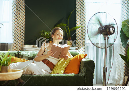 Serene Reading with a Cooling Breeze 139096291