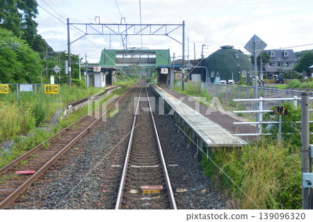 從IGR岩手銀河鐵道美堂站到岩手河口站的列車車窗外看到的風景（2023年） 139096320