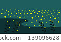 [Background material] The light of fireflies dancing on the riverbank at night 139096628