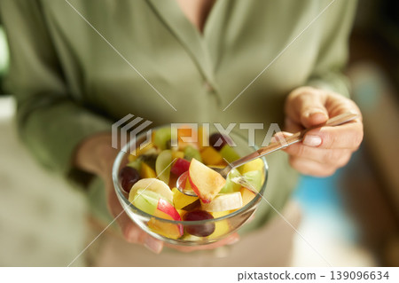 Nutritious Fruit Snack with Sliced Peach and Kiwi Nutritious Fruit Snack with Sliced Peach and Kiwi 139096634