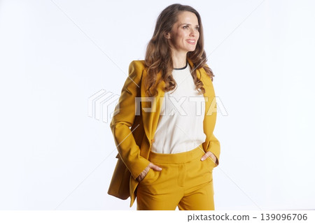 Professional Woman in Yellow Suit Looking Right Professional Woman in Yellow Suit Looking Right 139096706