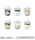coffee cup straw set 139096929