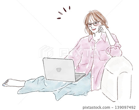 研究計算機的婦女 研究計算機的婦女 139097492