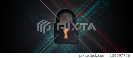 Cyber security technology for business and internet project with lock image Cyber security technology for business and internet project with lock image 139097736