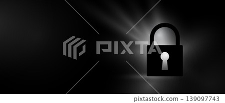 Cyber security technology for business and internet project with lock image 139097743