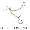 curved surgical clamp isolated on white background with clipping path  139097948