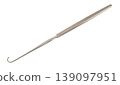 metal surgical hook isolated on white background with clipping path  139097951
