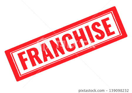 franchise red rubber STAMP on a white transparent background 139098232