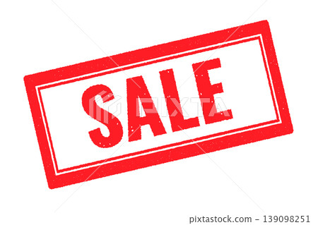 Sale red rubber stamp on a white transparent background Sale red rubber stamp on a white transparent background 139098251