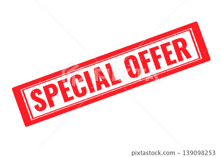 Special offer red rubber stamp on a white transparent background Special offer red rubber stamp on a white transparent background 139098253