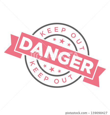 Danger Letter Rubber Stamp Template Design 139098427