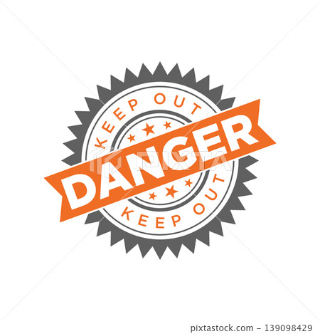 Danger Letter Rubber Stamp Template Design 139098429