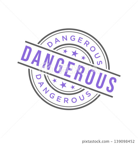Dangerous Letter Rubber Stamp Template Design 139098452