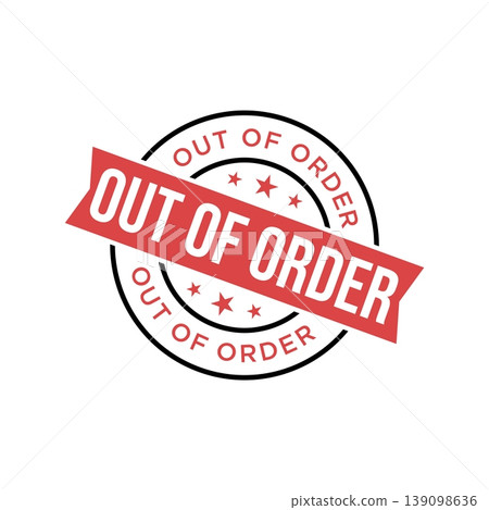 Out of Order Letter Rubber Stamp Template Design Out of Order Letter Rubber Stamp Template Design 139098636
