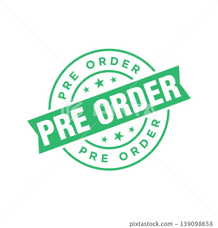 Pre Order Letter Rubber Stamp Template Design 139098658