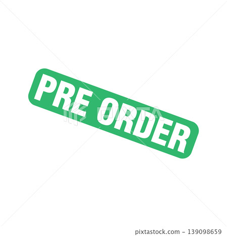 Pre Order Letter Rubber Stamp Template Design 139098659