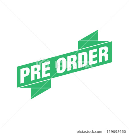 Pre Order Letter Rubber Stamp Template Design 139098660