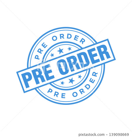 Pre Order Letter Rubber Stamp Template Design 139098669
