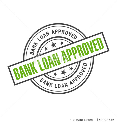 Bank Loan Approved Letter Rubber Stamp Template 139098736