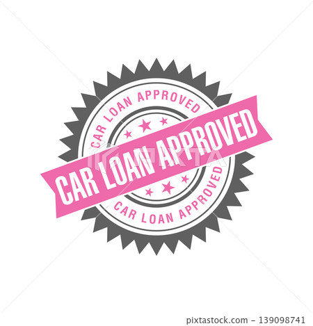 Car Loan Approved Letter Rubber Stamp Template 139098741