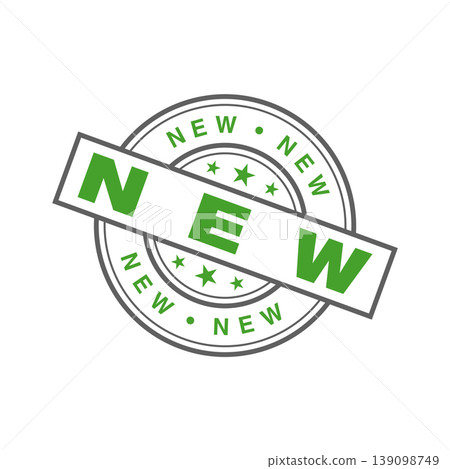 New Letter Rubber Stamp Template Design 139098749