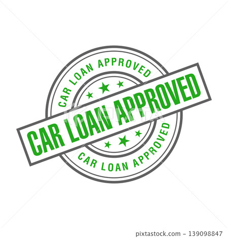 Car Loan Approved Letter Rubber Stamp Template 139098847