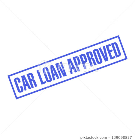 Car Loan Approved Letter Rubber Stamp Template 139098857