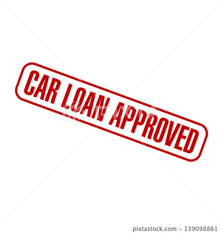 Car Loan Approved Letter Rubber Stamp Template 139098861